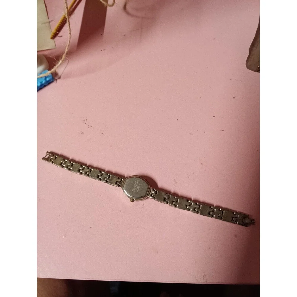 Geneva Womens Silver Tone Heart Link Watch with Free Shipping